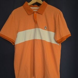 Original Penguin Salmon Color with White Stripe Polo